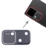 Accesorios para cámara trasera de móvil con lentes adicionales y protección en negro.