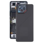 Cubierta Tapa Trasera de Vidrio con Marco de Cámara para Asus Rog Phone 9 Pro 5G (Negro Mate)