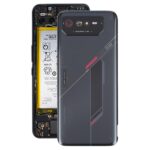 Tapa Trasera Batería Vidrio Cable NFC Luz para Asus Rog Phone 6 Ai2201-C Ai2201-F (Negro y Rojo)