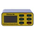 Cargador USB Mecanic Icharge 6M QC 3.0 Smart Soporte Fastcharge con LCD (Blanco, UE) - Imagen 2