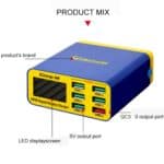 Cargador USB Mecanic Icharge 6M QC 3.0 Smart Soporte Fastcharge con LCD (Blanco, UE) - Imagen 3
