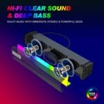 Altavoz Cableado para PC Q9 10W USB con Sonido Surround y Luz RGB - Imagen 4