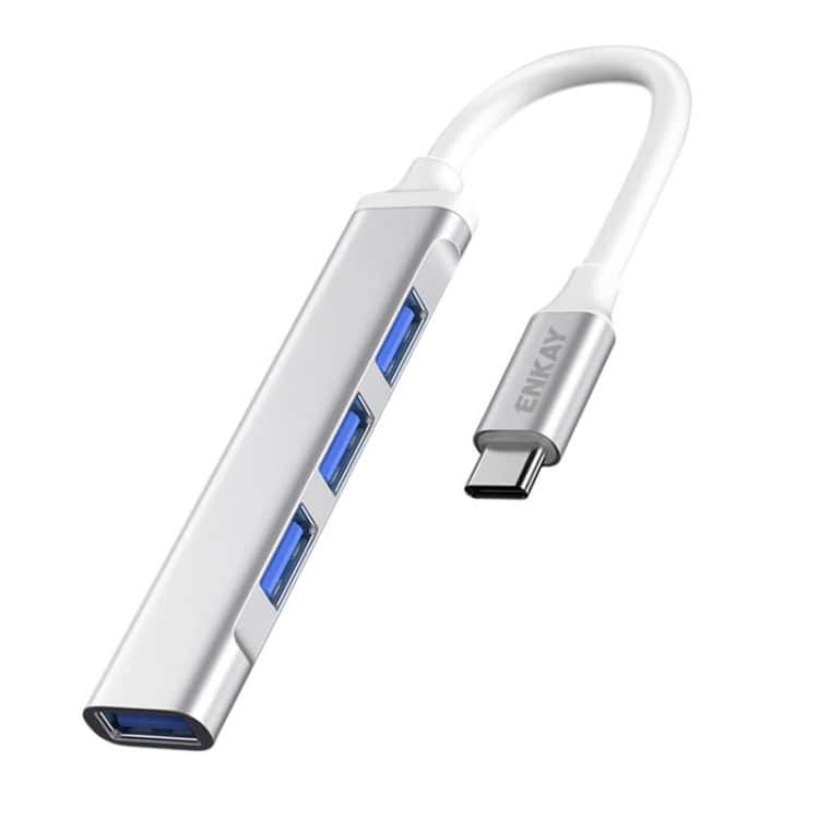 SYA001935302.jpg Hub USB 3.0 Enkay Hat-Prince Enk-At114 4 Puertos Splitter Multi-Ports Expansion Adapter Tipo-C - Imagen 1
