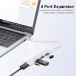 Hub USB 3.0 Enkay Hat-Prince Enk-At114 4 Puertos Splitter Multi-Ports Expansion Adapter Tipo-C - Imagen 4