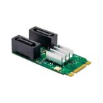 Tarjeta PCIe St551 6Gbps Clave B+M Adaptador SATA 3.0 Dual 2 Puertos M.2 a SATA