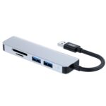 ENKAY Hat-Prince 5 en 1 Adaptador de estación de acoplamiento HUB Lector de tarjetas SD / TF, USB 3.0