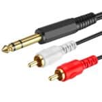 Cable de Audio Junsunmay TRS Macho 6,35mm a RCA Phono Macho 1,5 m
