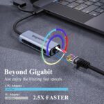 Adaptador Gigabit Ethernet Wavlink Nwu330Gca Tipo C a Tarjeta de Red 2,5 RJ45 LAN USB 3.0 - Imagen 3