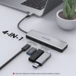 Hub de Transferencia de Datos Wavlink WL-UHP3411 Adaptador 4 en 1 Tipo C a 4 USB-C 3.2 Gen2 10G - Imagen 2