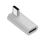 Adaptador de Transmisión USB 3.1 Tipo C Macho a Tipo C Hembra 40 Gbps 8K Carga 140W 5A Curva Media