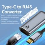 Adaptador Ethernet Tipo C a RJ45 2500 Mbps - Imagen 2