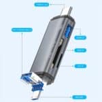Adaptador OTG Ads-307 USB Type-C Micro Plug Lector Tarjetas SD TF U-Disk Transferencia Datos - Imagen 2
