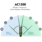 Extensor WiFi doble banda WAVLINK WN572HP3 AC1200 antenas PoE enchufe UE - Imagen 4