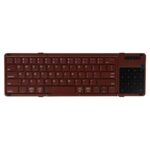 Teclado Inalámbrico Portátil B077T Plegable con Bluetooth y Panel Táctil