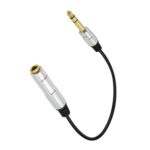 JUNSUNMAY 6.35mm 1/4 inch Male to Female Stereo Headphone Guitar Extension Cable Cord, 0.3m