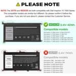 Batería para Dell Inspiron 14 7460 y 15 7560 WDX0R 3600mAh - Imagen 3