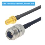 Cable Adaptador Coaxial SMA Hembra a N Hembra RG58, Longitud del Cable 5 m - Imagen 2