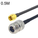 Cable Adaptador Coaxial Rp-Sma Macho a N Hembra RG58, Longitud 0,5 m