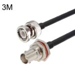Cable Adaptador Coaxial BNC Hembra a BNC Macho RG58 Resistente al Agua Longitud 3 m