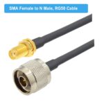 Cable Adaptador Coaxial SMA Hembra a N Macho RG58 Longitud 3 Metros - Imagen 2
