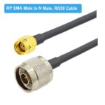 Cable Adaptador Coaxial Rp-Sma Macho a N Macho Rg58 Longitud 10 Metros - Imagen 2