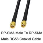 Cable Adaptador Coaxial Rp-Sma Macho a Rp-Sma Macho Rg58, Longitud 1,5 m - Imagen 4