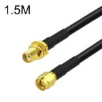 Cable Adaptador Coaxial SMA Macho a SMA Hembra RG58, Longitud 1,5 m