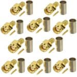 Conector Macho SMA Engarzado para RG58, LMR195, RG142, RG400 - Pack 10 Uds.
