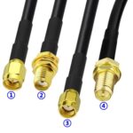 Conector Macho SMA Engarzado para RG58, LMR195, RG142, RG400 - Pack 10 Uds. - Imagen 4