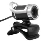 Cámara USB Hxsj A859 480P para Curso de Redes con Micrófono de Absorción de Sonido Incorporado (Plata) - Imagen 2