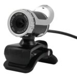 Cámara USB Hxsj A859 480P para Curso de Redes con Micrófono de Absorción de Sonido Incorporado (Negro)