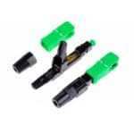 Conector Rápido Fibra Óptica Monomodo FTTH SC APC (Verde) 10 Piezas