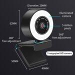 Cámara de Luz de Relleno HD A9Mini con Micrófono, 5.0 Millones de Píxeles, Enfoque Automático 2K, Sin Unidad USB - Imagen 4