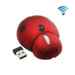 Ratón Inalámbrico cm0184 3000 Dpi 3-Keys Mini Ladybug 2.4G Mouse Personalizado (Rojo)
