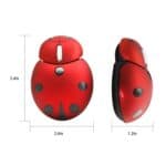 Ratón Inalámbrico cm0184 3000 Dpi 3-Keys Mini Ladybug 2.4G Mouse Personalizado (Rojo) - Imagen 3