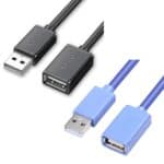 3 Cables de Extensión USB Macho a Hembra Jasoz de Núcleo de Cobre sin Oxígeno (Negro) 2M - Imagen 2