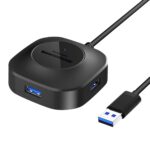 3 puertos USB + lector de tarjetas TF/SD para ordenador portátil, divisor de concentrador de alta velocidad, H25-2.0