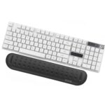 Almohadilla de Pulsera Baona Memoria de Silicona Masaje Teclado Mouse Pad Estilo Teclado Medio (Negro)
