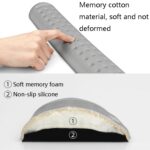 Almohadilla de Pulsera Baona Memoria de Silicona Masaje Teclado Mouse Pad Estilo Teclado Medio (Negro) - Imagen 3