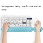 Almohadilla de Pulsera Baona Memoria de Silicona Masaje Teclado Mouse Pad Estilo Teclado Medio (Negro) - Imagen 4