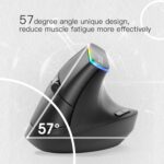 Mouse Delux M618C Vertical 6 Teclas 1600 DPI RGB Bluetooth Dual (Blanco) - Imagen 4
