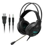 Auriculares de Computadora Smailwolf AK3 con Cable Doble Enchufe 3.5mm Luminosos para Escritorio