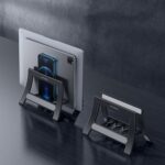 Oatsbasf 03671 soporte de almacenamiento multifuncional para computadora, tableta y teléfono móvil, Simple Version (Black)