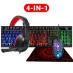 Teclado Luminoso LD-126 4 en 1 con Mouse, Auricular y Pad Mouse - Imagen 2