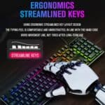 Teclado Luminoso LD-126 4 en 1 con Mouse, Auricular y Pad Mouse - Imagen 3
