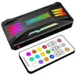 Controlador Coolmoon cm-Mpac PWM 5V ARGB 3 en 1 con Control Remoto para Ventilador de Chasis de PC (Negro)