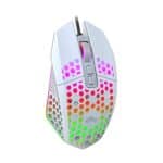 Ratón Fmouse X801 8 Teclas 1600Dpi Huella Luminous Oficina (White) Wired