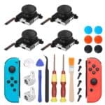 Kit de reparación Joy-Con 3D Joystick Nintendo Switch con destornillador y herramientas de desmontaje, serie 25 en 1