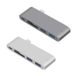 Lector de Tarjetas Estación de Acoplamiento Divisor USB-C a HDMI 5 en 1 (Gris) - Imagen 2