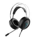 Auriculares con Cable Langtu M8 para Juego de Computadora con Micrófono y Cable de 1.5M (Negro)